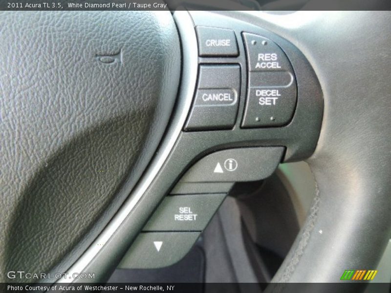 White Diamond Pearl / Taupe Gray 2011 Acura TL 3.5