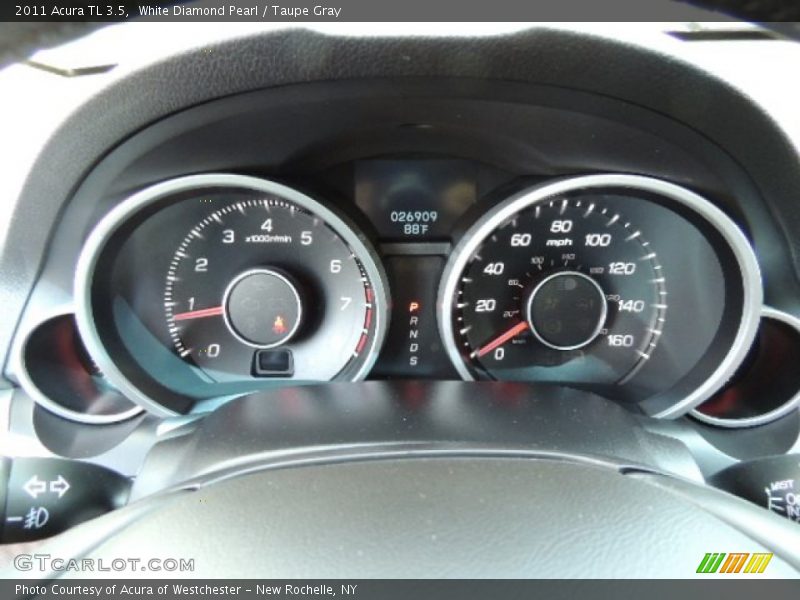 White Diamond Pearl / Taupe Gray 2011 Acura TL 3.5