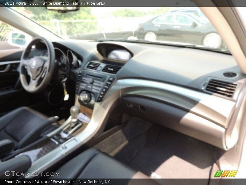 White Diamond Pearl / Taupe Gray 2011 Acura TL 3.5