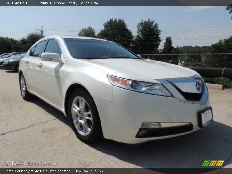 White Diamond Pearl / Taupe Gray 2011 Acura TL 3.5