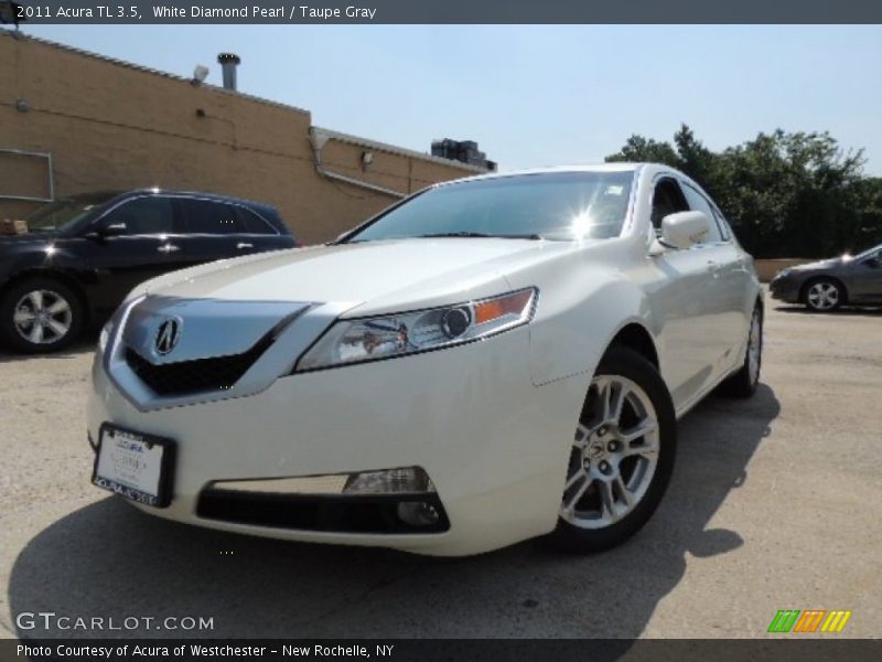 White Diamond Pearl / Taupe Gray 2011 Acura TL 3.5
