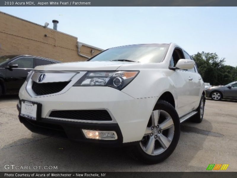 Aspen White Pearl / Parchment 2010 Acura MDX