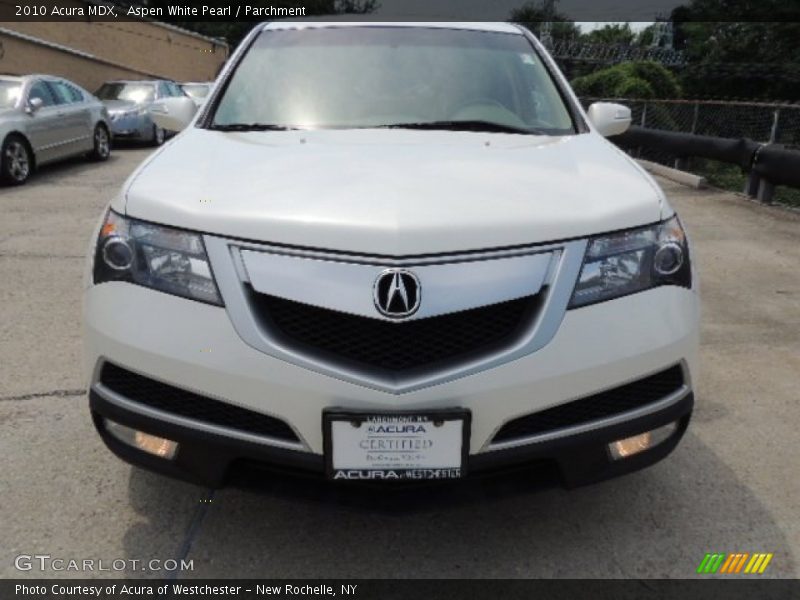 Aspen White Pearl / Parchment 2010 Acura MDX