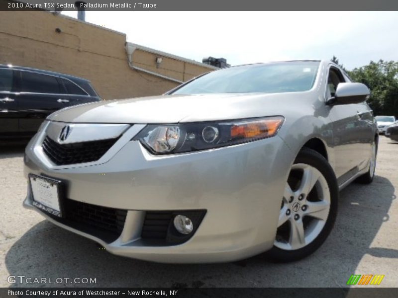 Palladium Metallic / Taupe 2010 Acura TSX Sedan