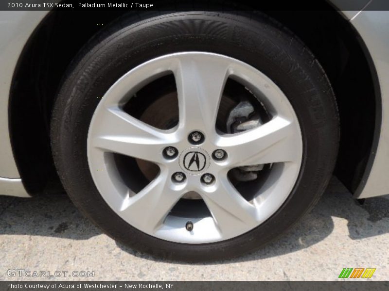 Palladium Metallic / Taupe 2010 Acura TSX Sedan