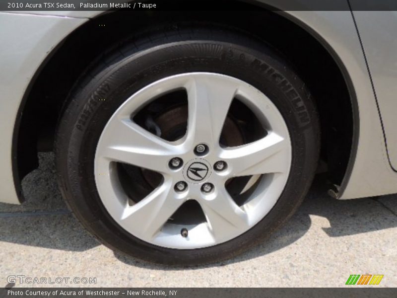 Palladium Metallic / Taupe 2010 Acura TSX Sedan