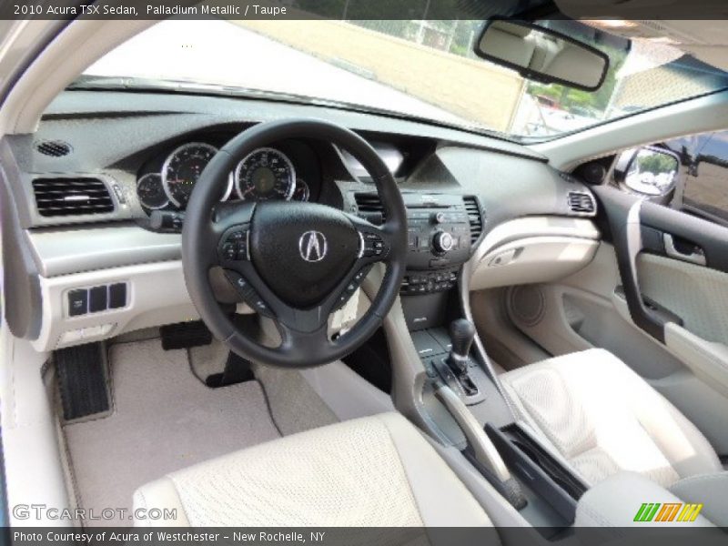 Palladium Metallic / Taupe 2010 Acura TSX Sedan