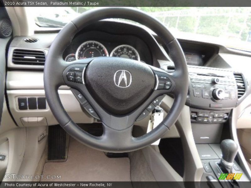 Palladium Metallic / Taupe 2010 Acura TSX Sedan