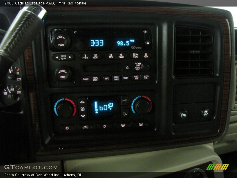 Controls of 2003 Escalade AWD