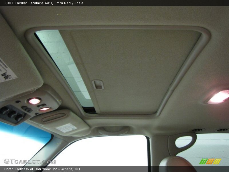 Sunroof of 2003 Escalade AWD