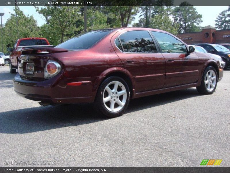 Merlot Red Metallic / Black 2002 Nissan Maxima SE