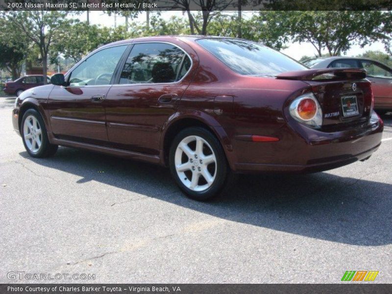 Merlot Red Metallic / Black 2002 Nissan Maxima SE