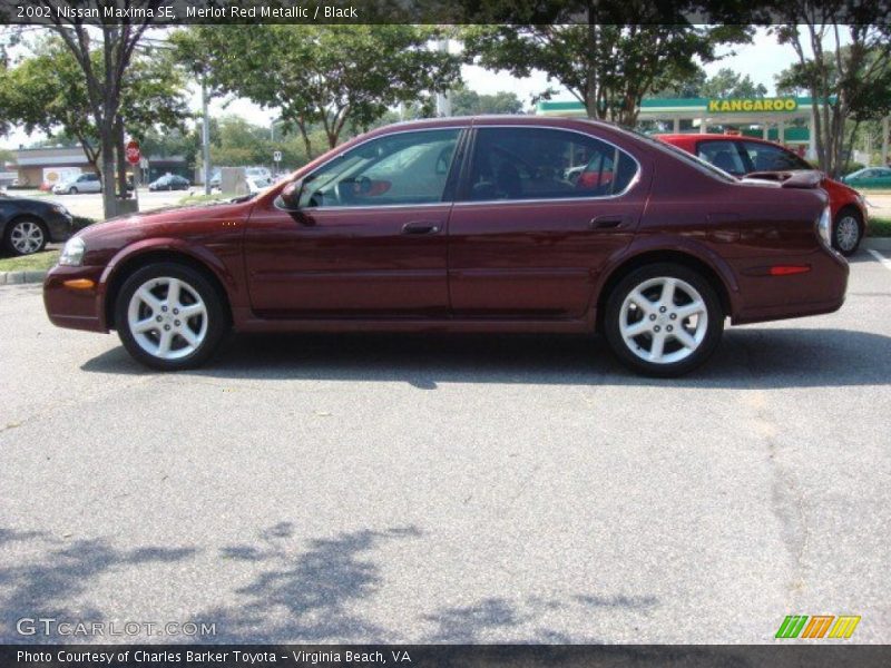 Merlot Red Metallic / Black 2002 Nissan Maxima SE