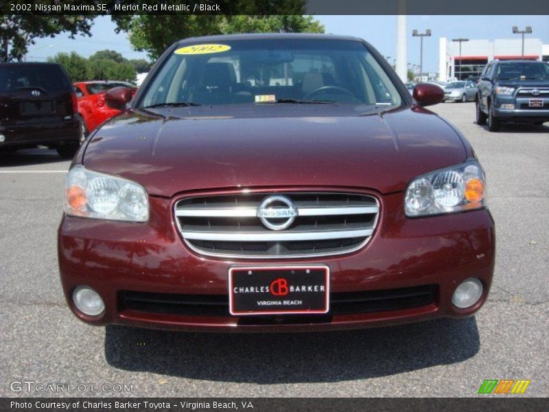 Merlot Red Metallic / Black 2002 Nissan Maxima SE