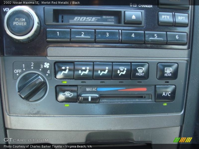 Controls of 2002 Maxima SE