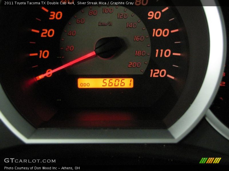 Silver Streak Mica / Graphite Gray 2011 Toyota Tacoma TX Double Cab 4x4