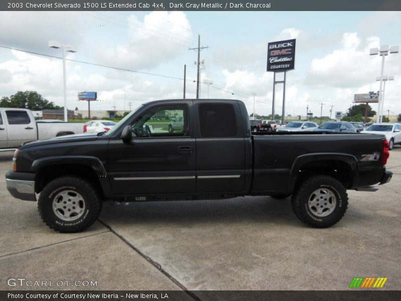 Dark Gray Metallic / Dark Charcoal 2003 Chevrolet Silverado 1500 LS Extended Cab 4x4