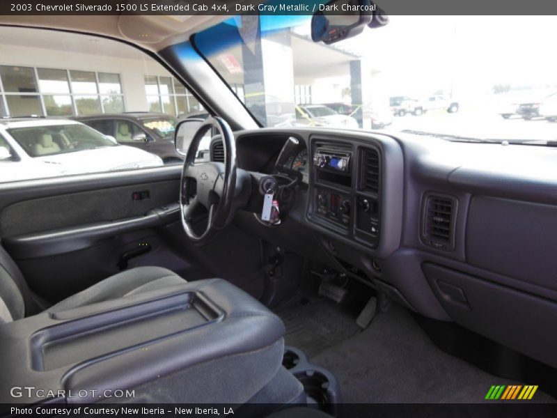 Dark Gray Metallic / Dark Charcoal 2003 Chevrolet Silverado 1500 LS Extended Cab 4x4