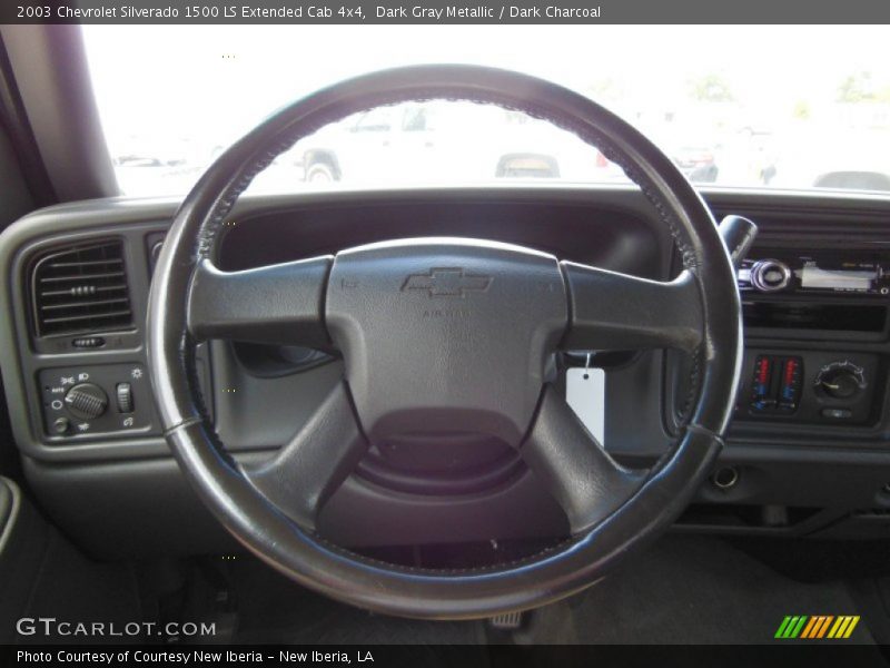 Dark Gray Metallic / Dark Charcoal 2003 Chevrolet Silverado 1500 LS Extended Cab 4x4