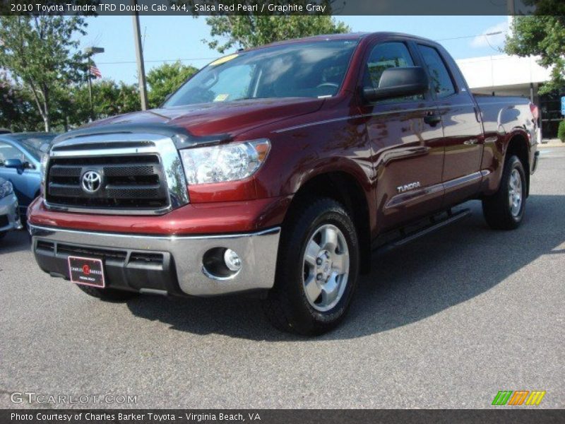 Salsa Red Pearl / Graphite Gray 2010 Toyota Tundra TRD Double Cab 4x4