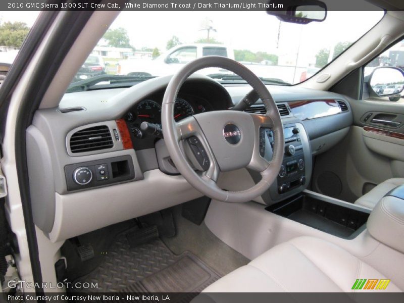 White Diamond Tricoat / Dark Titanium/Light Titanium 2010 GMC Sierra 1500 SLT Crew Cab