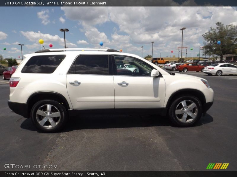 White Diamond Tricoat / Cashmere 2010 GMC Acadia SLT