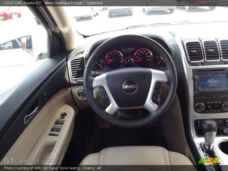 White Diamond Tricoat / Cashmere 2010 GMC Acadia SLT