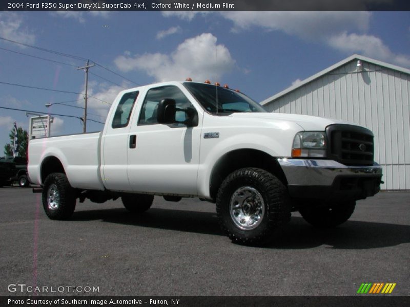 Oxford White / Medium Flint 2004 Ford F350 Super Duty XL SuperCab 4x4