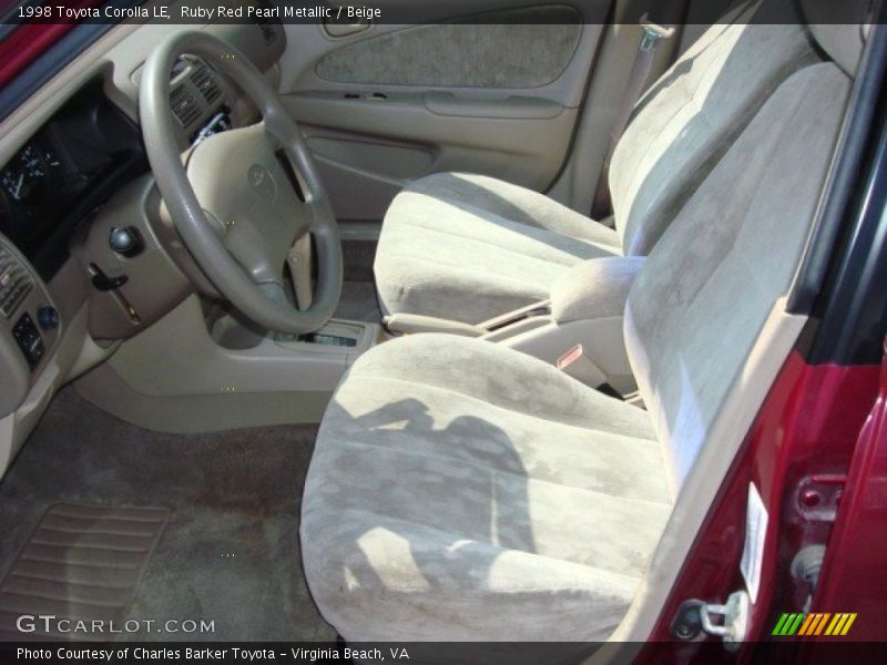 Front Seat of 1998 Corolla LE