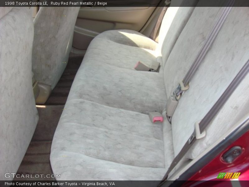 Rear Seat of 1998 Corolla LE