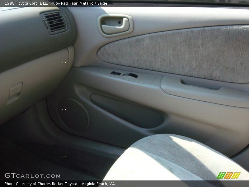 Ruby Red Pearl Metallic / Beige 1998 Toyota Corolla LE