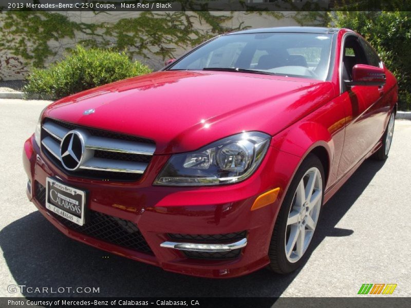 Mars Red / Black 2013 Mercedes-Benz C 250 Coupe