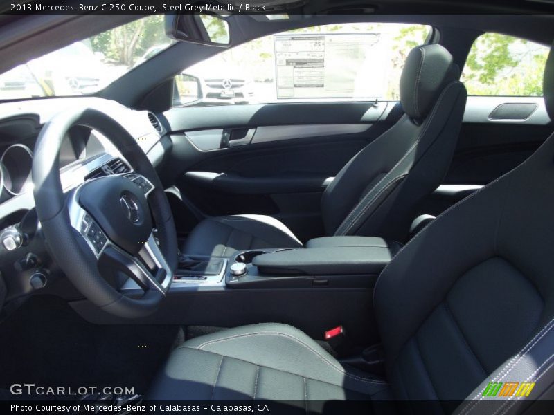 Steel Grey Metallic / Black 2013 Mercedes-Benz C 250 Coupe