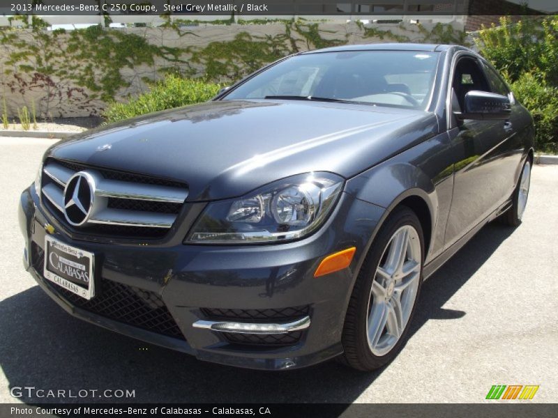 Steel Grey Metallic / Black 2013 Mercedes-Benz C 250 Coupe