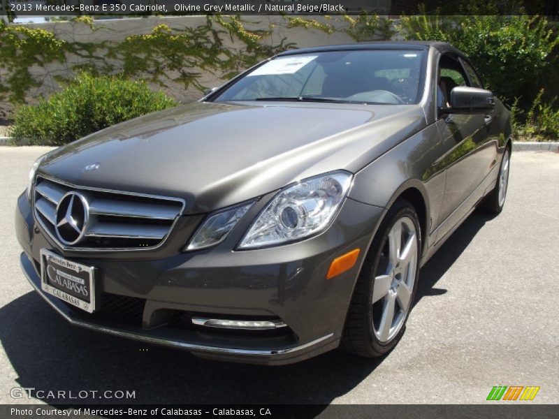 Olivine Grey Metallic / Natural Beige/Black 2013 Mercedes-Benz E 350 Cabriolet