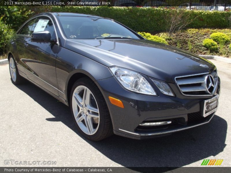 Steel Grey Metallic / Black 2013 Mercedes-Benz E 350 Coupe
