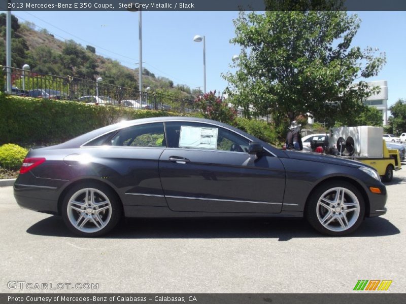 Steel Grey Metallic / Black 2013 Mercedes-Benz E 350 Coupe