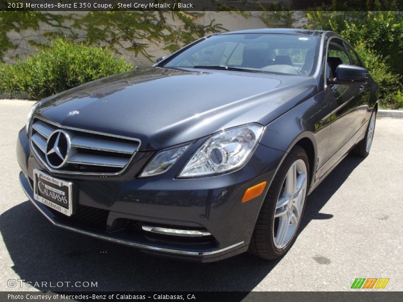 Steel Grey Metallic / Black 2013 Mercedes-Benz E 350 Coupe