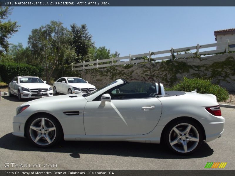 Arctic White / Black 2013 Mercedes-Benz SLK 250 Roadster