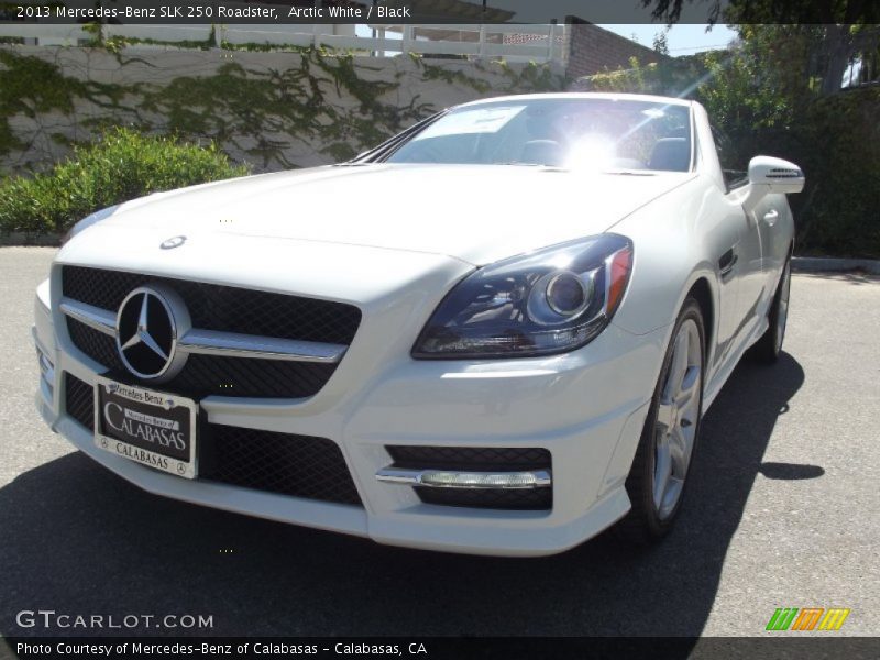 Arctic White / Black 2013 Mercedes-Benz SLK 250 Roadster