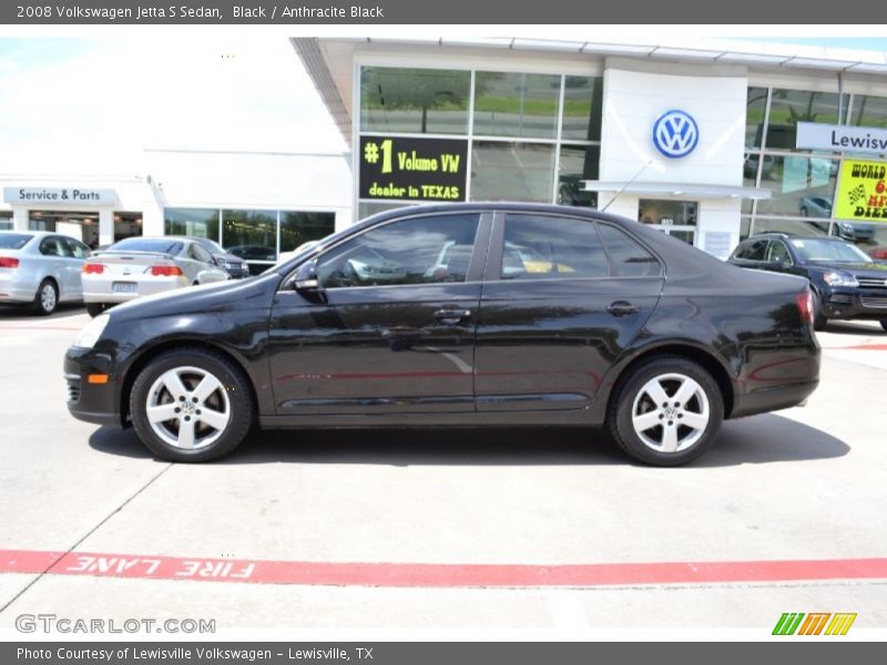 Black / Anthracite Black 2008 Volkswagen Jetta S Sedan