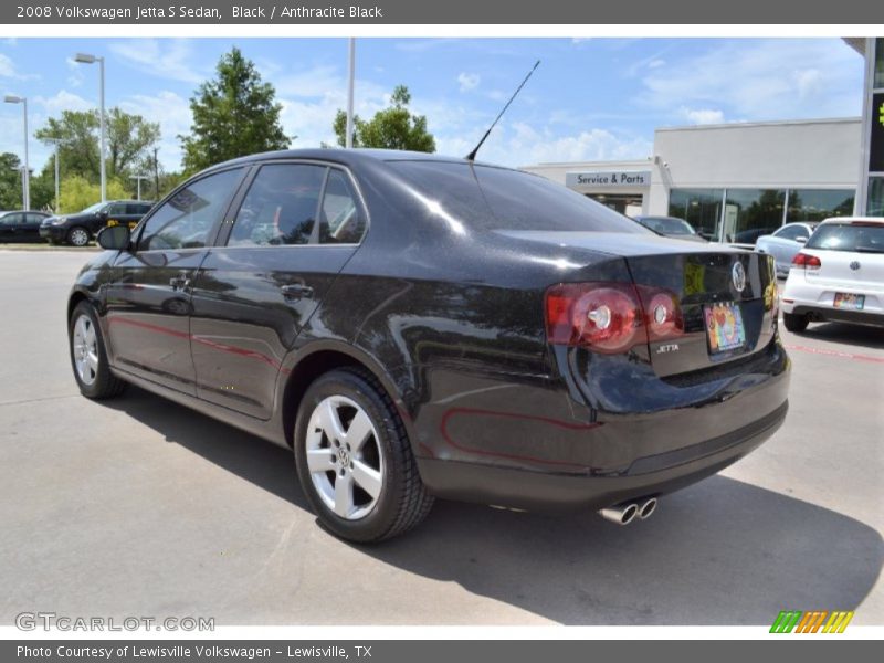 Black / Anthracite Black 2008 Volkswagen Jetta S Sedan