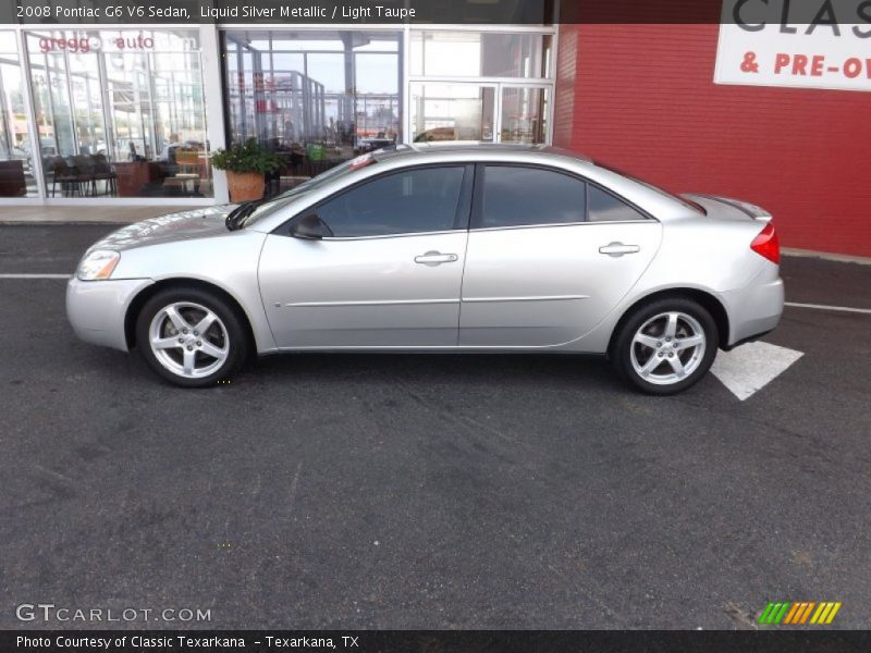 Liquid Silver Metallic / Light Taupe 2008 Pontiac G6 V6 Sedan