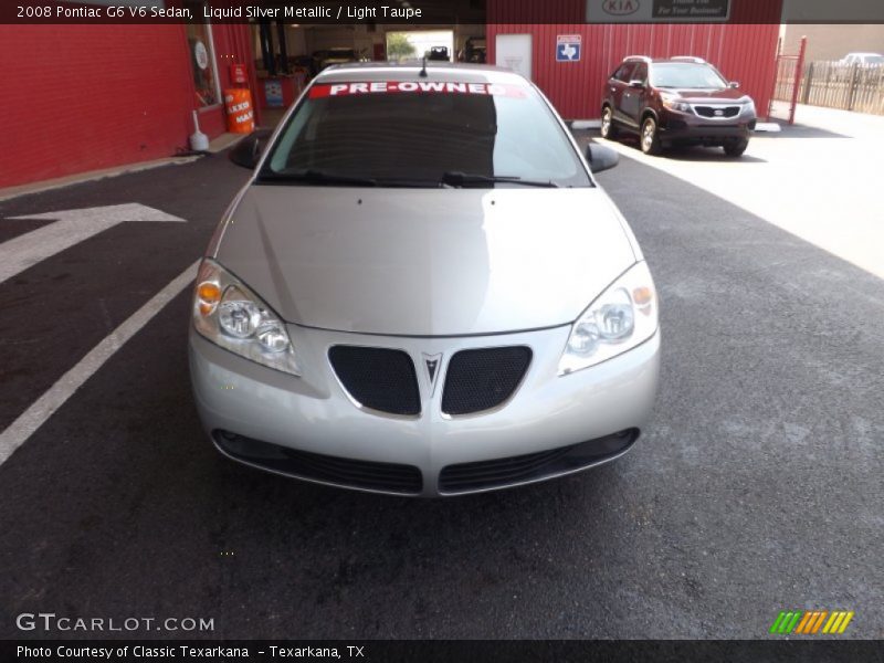 Liquid Silver Metallic / Light Taupe 2008 Pontiac G6 V6 Sedan