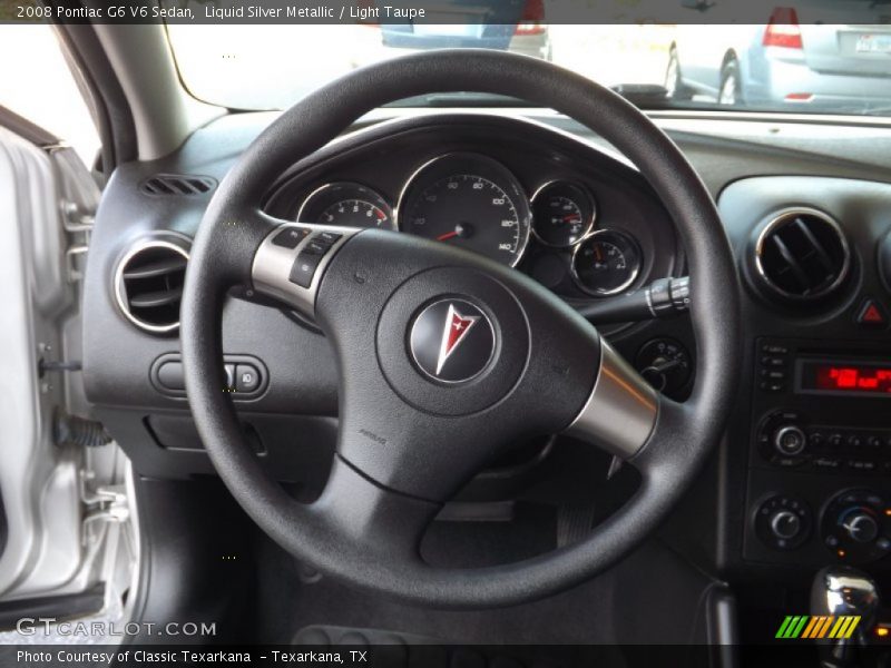 Liquid Silver Metallic / Light Taupe 2008 Pontiac G6 V6 Sedan