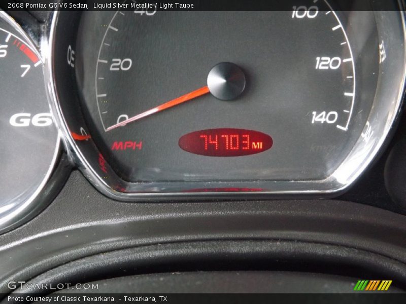 Liquid Silver Metallic / Light Taupe 2008 Pontiac G6 V6 Sedan