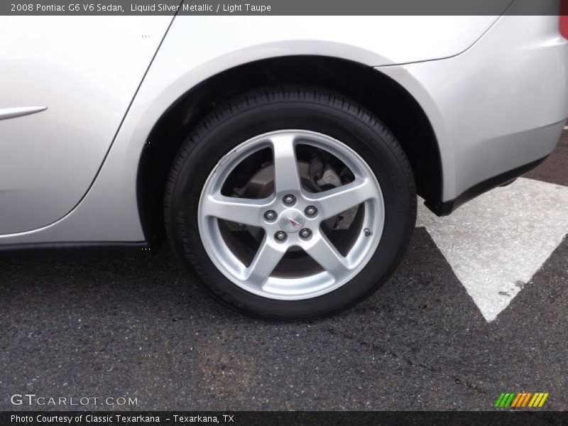 Liquid Silver Metallic / Light Taupe 2008 Pontiac G6 V6 Sedan