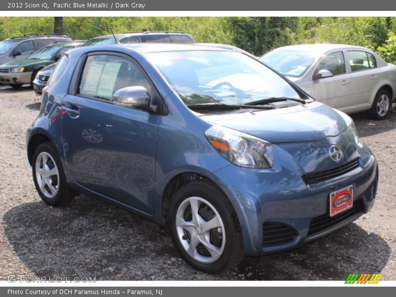 Pacific Blue Metallic / Dark Gray 2012 Scion iQ