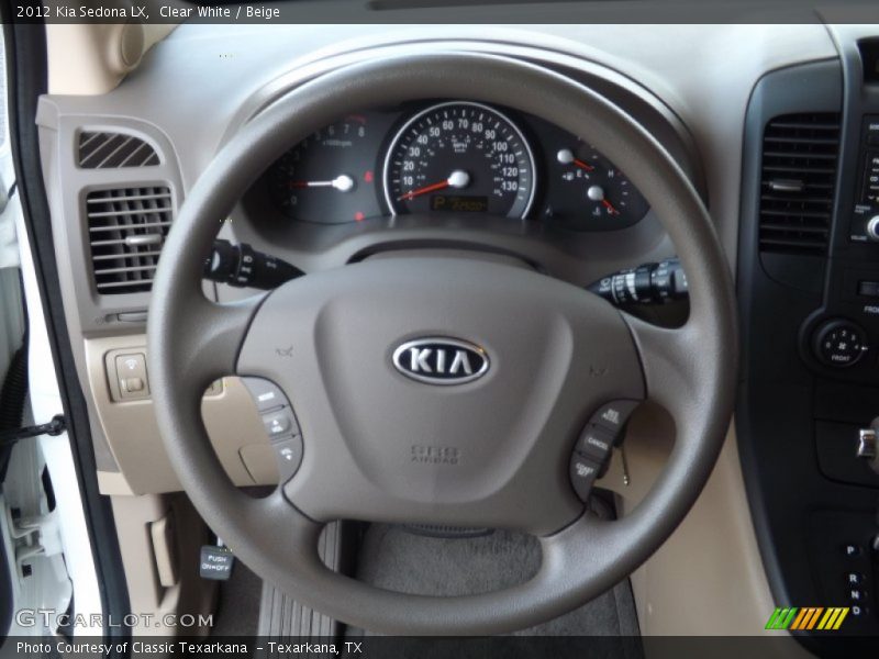 Clear White / Beige 2012 Kia Sedona LX