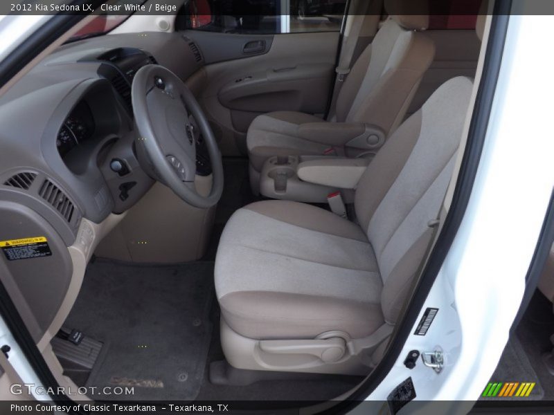 Clear White / Beige 2012 Kia Sedona LX